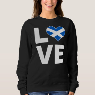 I Liebe Schottland Herzenflagge Schottland Sweatshirt