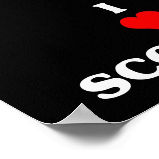 I Liebe Schottland Poster (Ecke)