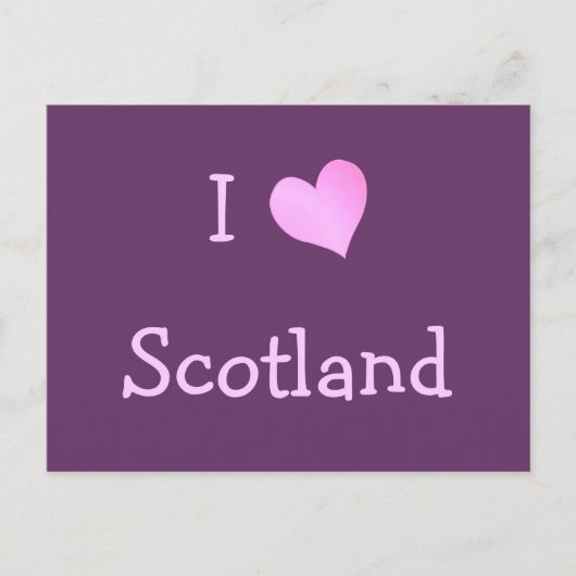 I Liebe Schottland Postkarte (Vorderseite)