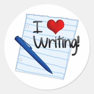 I Liebe-Schreiben Runder Aufkleber