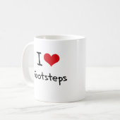 I Liebe-Schritte Kaffeetasse (Vorderseite Links)