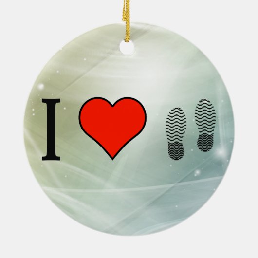 I Liebe-Schuhe Keramikornament (Hinten)