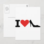 I Liebe Schuhe Postkarte (Vorne/Hinten)
