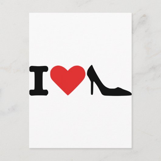 I Liebe Schuhe Postkarte (Vorderseite)