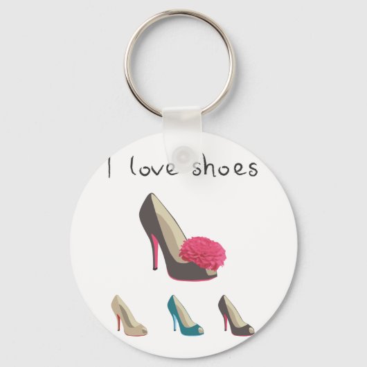 I Liebe Schuhe Schlüsselanhänger (Vorderseite)