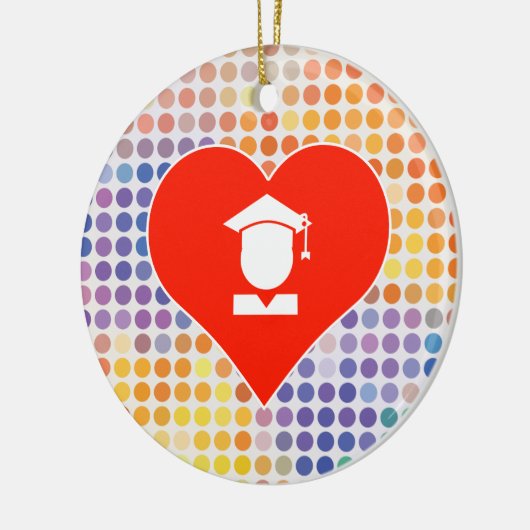I Liebe-Schule Keramik Ornament (Links)