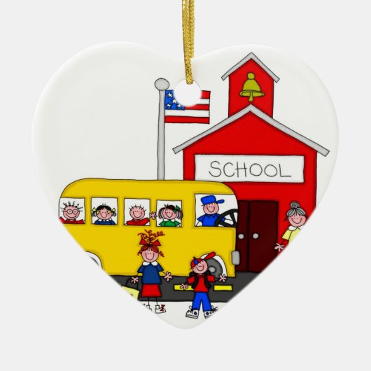 I Liebe-Schule Keramik Ornament (Vorne)
