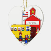 I Liebe-Schule Keramik Ornament (Links)