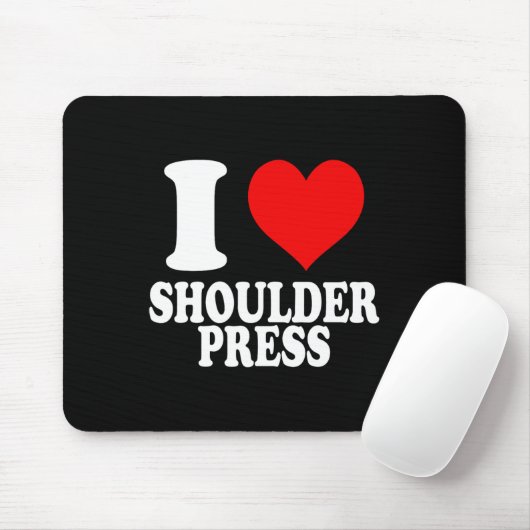 I Liebe Schulterpresse 1 Mousepad (Mit Mouse)