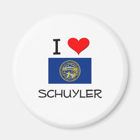 I Liebe Schuyler Nebraska Magnet (Vorne)