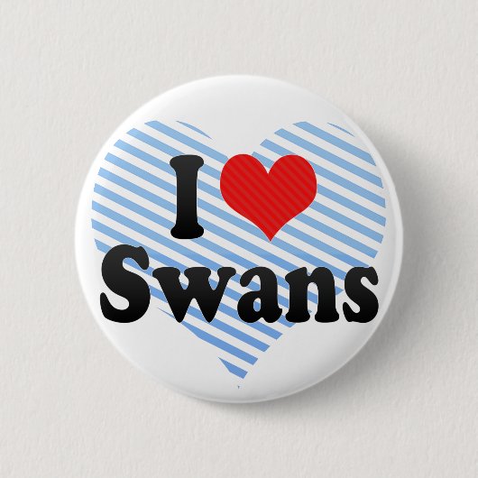 I Liebe-Schwäne Button (Vorderseite)