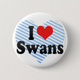 I Liebe-Schwäne Button