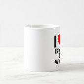 i Liebe schwarz-weiß Kaffeetasse (Mittel)