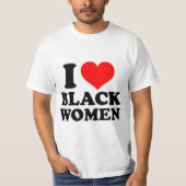 I Liebe-schwarze Frauen T-Shirt (Vorderseite)