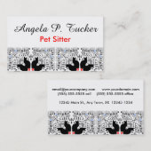 I Liebe Schwarze Katzen Kaleidoskop Visitenkarte (Vorne/Hinten)