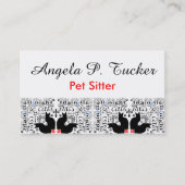 I Liebe Schwarze Katzen Kaleidoskop Visitenkarte (Vorderseite)