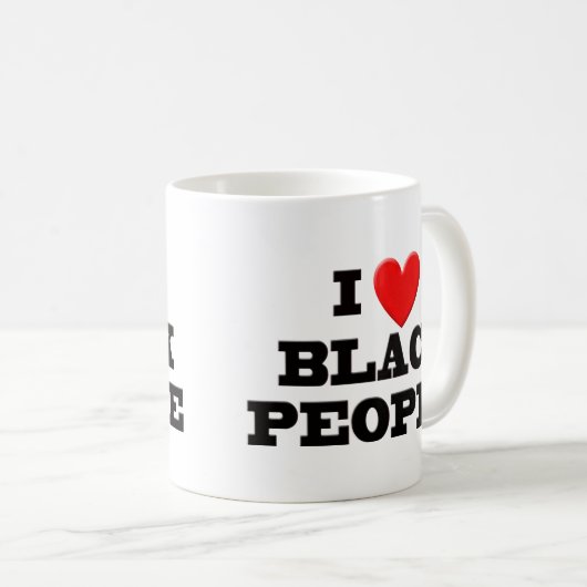 I Liebe-schwarze Leute Kaffeetasse (VorderseiteRechts)
