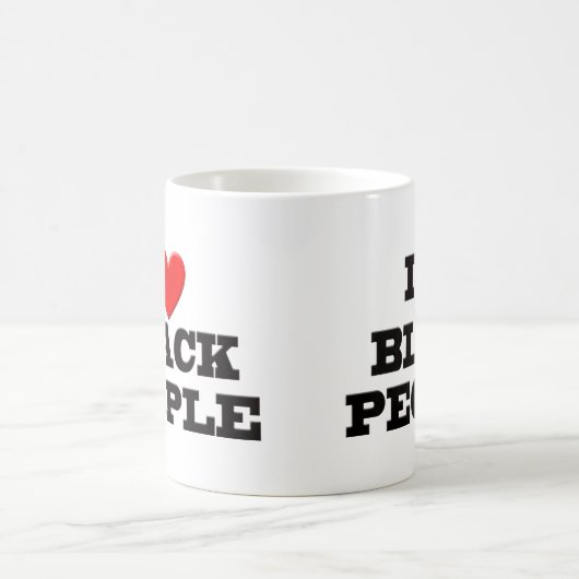I Liebe-schwarze Leute Kaffeetasse (Mittel)