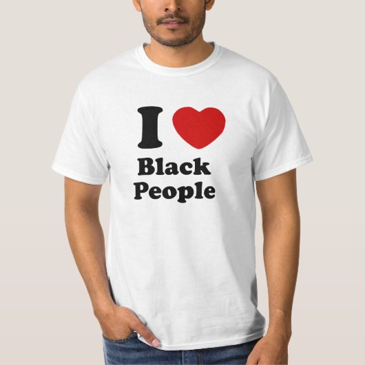 I Liebe-schwarze Leute T-Shirt (Vorderseite)