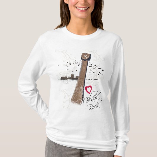 I Liebe-schwarzer Felsen T-Shirt (Vorderseite)