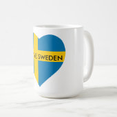 I LIEBE-SCHWEDEN-HERZ KAFFEETASSE (VorderseiteRechts)
