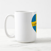 I LIEBE-SCHWEDEN-HERZ KAFFEETASSE (Links)