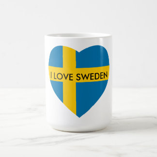 I LIEBE-SCHWEDEN-HERZ KAFFEETASSE