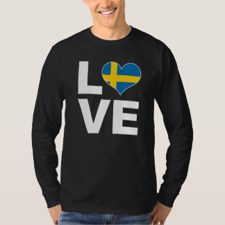 I Liebe Schweden Herzenflagge Schweden T-Shirt