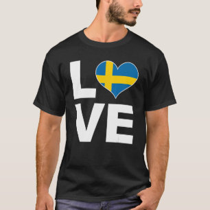 I Liebe Schweden Herzenflagge Schweden T-Shirt