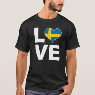I Liebe Schweden Herzenflagge Schweden T-Shirt