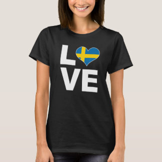 I Liebe Schweden Herzenflagge Schweden T-Shirt