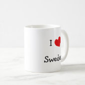 I Liebe Schweden Kaffeetasse (VorderseiteRechts)