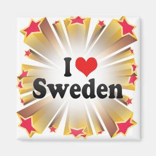 I Liebe Schweden Magnet