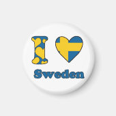 I Liebe Schweden Magnet (Vorne)