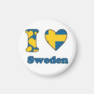 I Liebe Schweden Magnet