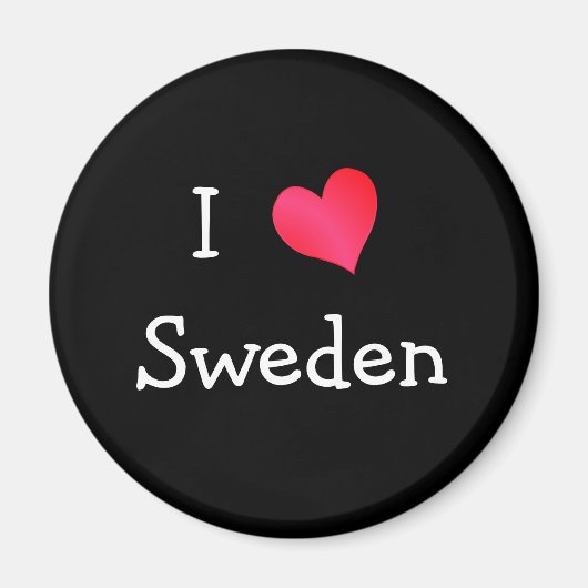 I Liebe Schweden Magnet (Vorne)