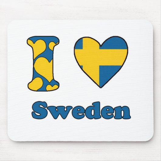 I Liebe Schweden Mousepad (Vorne)