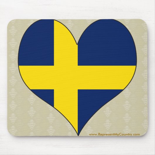 I Liebe Schweden Mousepad (Vorne)