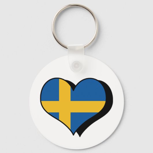 I Liebe Schweden Schlüsselanhänger (Vorderseite)