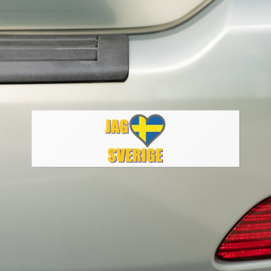I Liebe Schweden (Zacke Älskar Sverige) Autoaufkleber (Auf Auto)