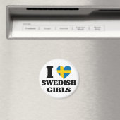 I Liebe Schwedische Mädchen Magnet (In Situ (Geschirrspüler))