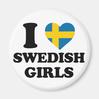 I Liebe Schwedische Mädchen Magnet