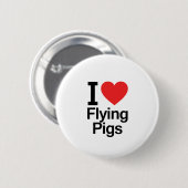 I Liebe Schweine Button (Vorne & Hinten)