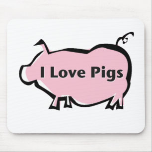 I Liebe-Schweine Mousepad
