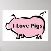 I Liebe Schweine Poster (Vorne)