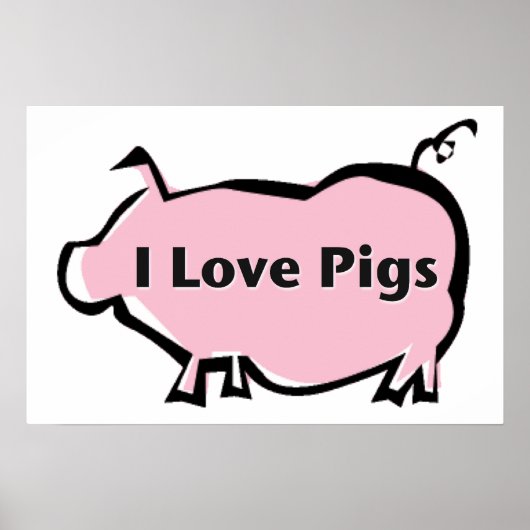 I Liebe Schweine Poster (Vorne)