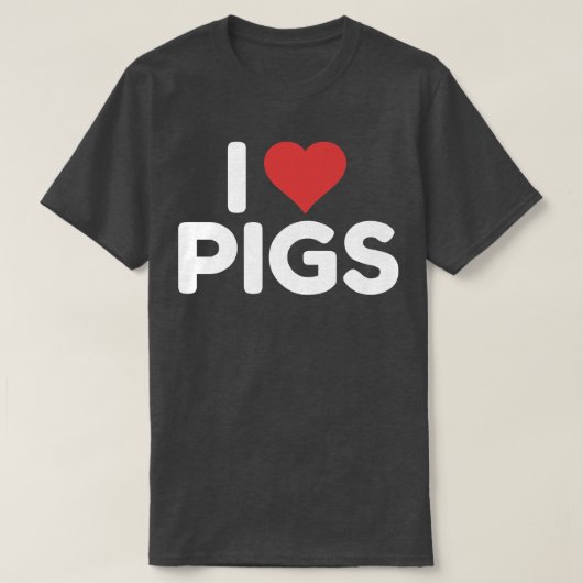 I Liebe Schweine Premium3041 T-Shirt (Design vorne)