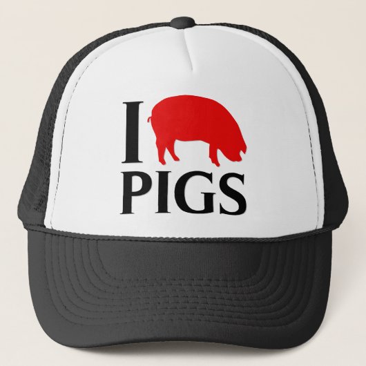 I Liebe-Schweine Truckerkappe (Vorderseite)