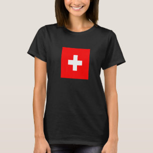 I Liebe Schweiz Alpen Schweiz Flaggengra T-Shirt