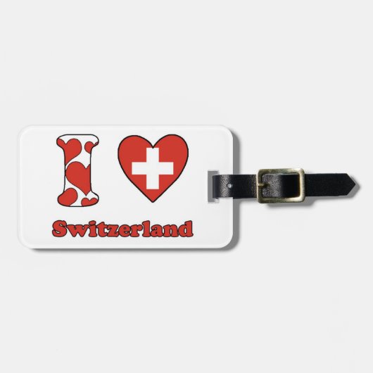 I Liebe Schweiz Gepäckanhänger (Vorderseite horizontal)